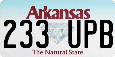 AR license plate 233UPB