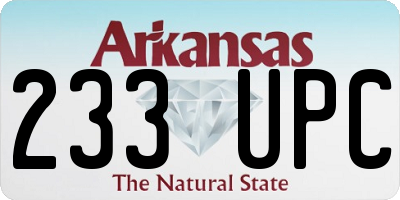AR license plate 233UPC