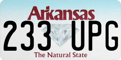 AR license plate 233UPG