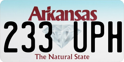 AR license plate 233UPH