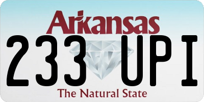 AR license plate 233UPI