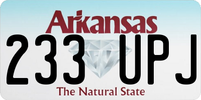 AR license plate 233UPJ