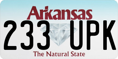 AR license plate 233UPK