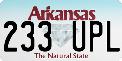 AR license plate 233UPL
