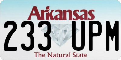 AR license plate 233UPM