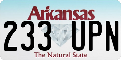 AR license plate 233UPN
