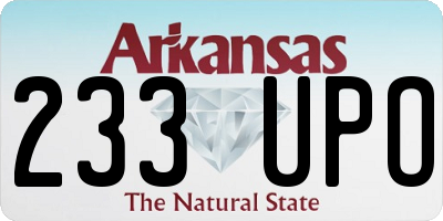 AR license plate 233UPO