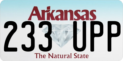 AR license plate 233UPP
