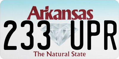 AR license plate 233UPR