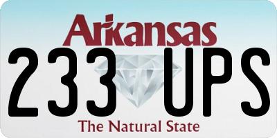 AR license plate 233UPS