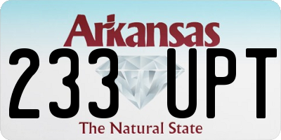 AR license plate 233UPT