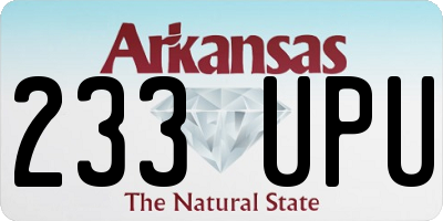 AR license plate 233UPU