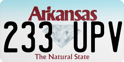 AR license plate 233UPV