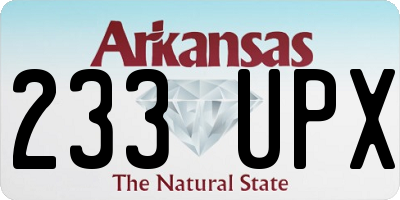 AR license plate 233UPX