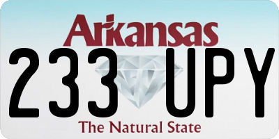 AR license plate 233UPY