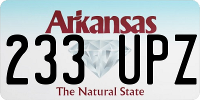 AR license plate 233UPZ