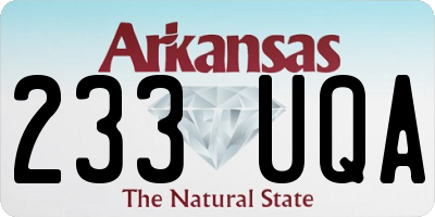 AR license plate 233UQA