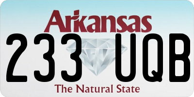 AR license plate 233UQB