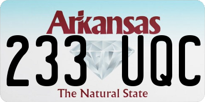 AR license plate 233UQC
