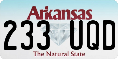 AR license plate 233UQD
