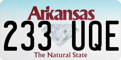 AR license plate 233UQE
