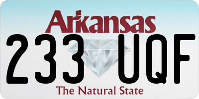 AR license plate 233UQF