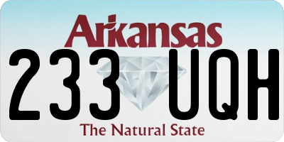 AR license plate 233UQH