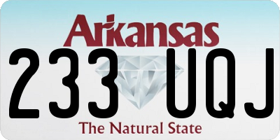 AR license plate 233UQJ