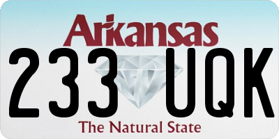 AR license plate 233UQK