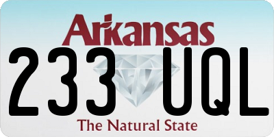 AR license plate 233UQL