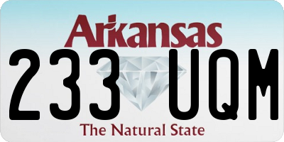 AR license plate 233UQM