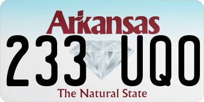 AR license plate 233UQO