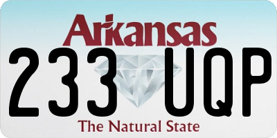 AR license plate 233UQP