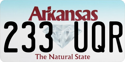 AR license plate 233UQR
