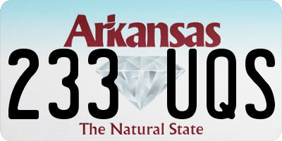 AR license plate 233UQS