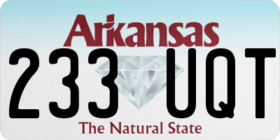 AR license plate 233UQT