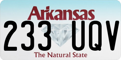 AR license plate 233UQV