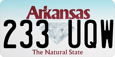 AR license plate 233UQW