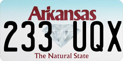 AR license plate 233UQX