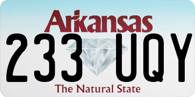 AR license plate 233UQY