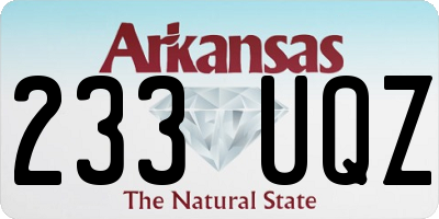AR license plate 233UQZ