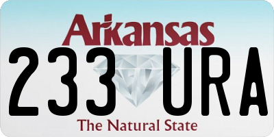 AR license plate 233URA