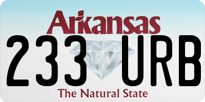 AR license plate 233URB