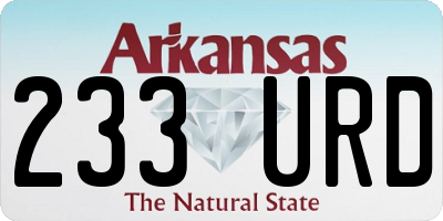 AR license plate 233URD