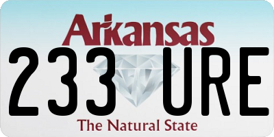 AR license plate 233URE