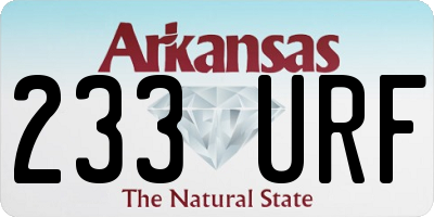 AR license plate 233URF