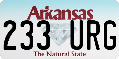 AR license plate 233URG