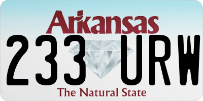 AR license plate 233URW
