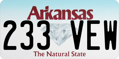 AR license plate 233VEW