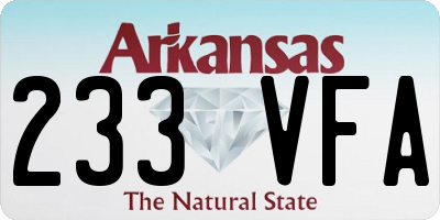 AR license plate 233VFA
